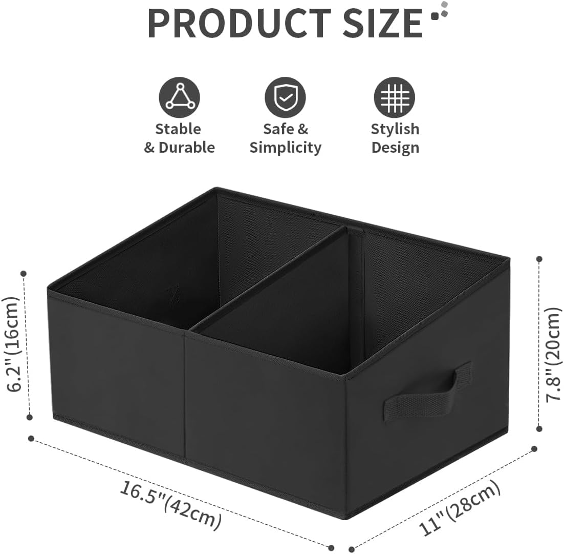DIMJ Closet Storage Bins, 6 Pack Storage Baskets for Shelves, Foldable Closet Organizer with