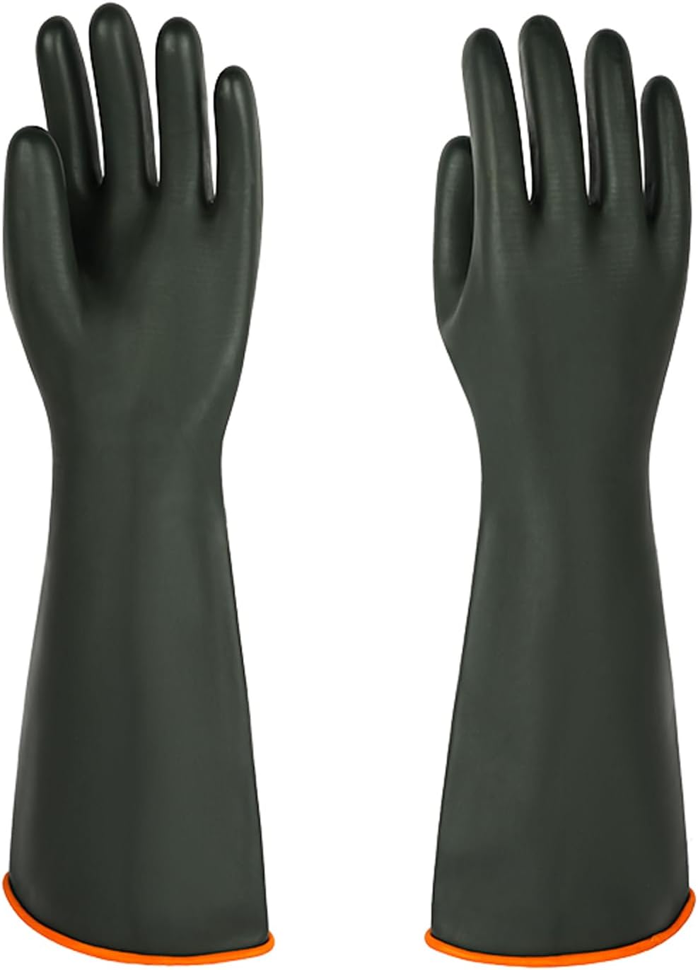 North Tower Heavy-Duty Latex Chemical Resistant Gloves - Reusable Long Rubber Dishwashing Gloves