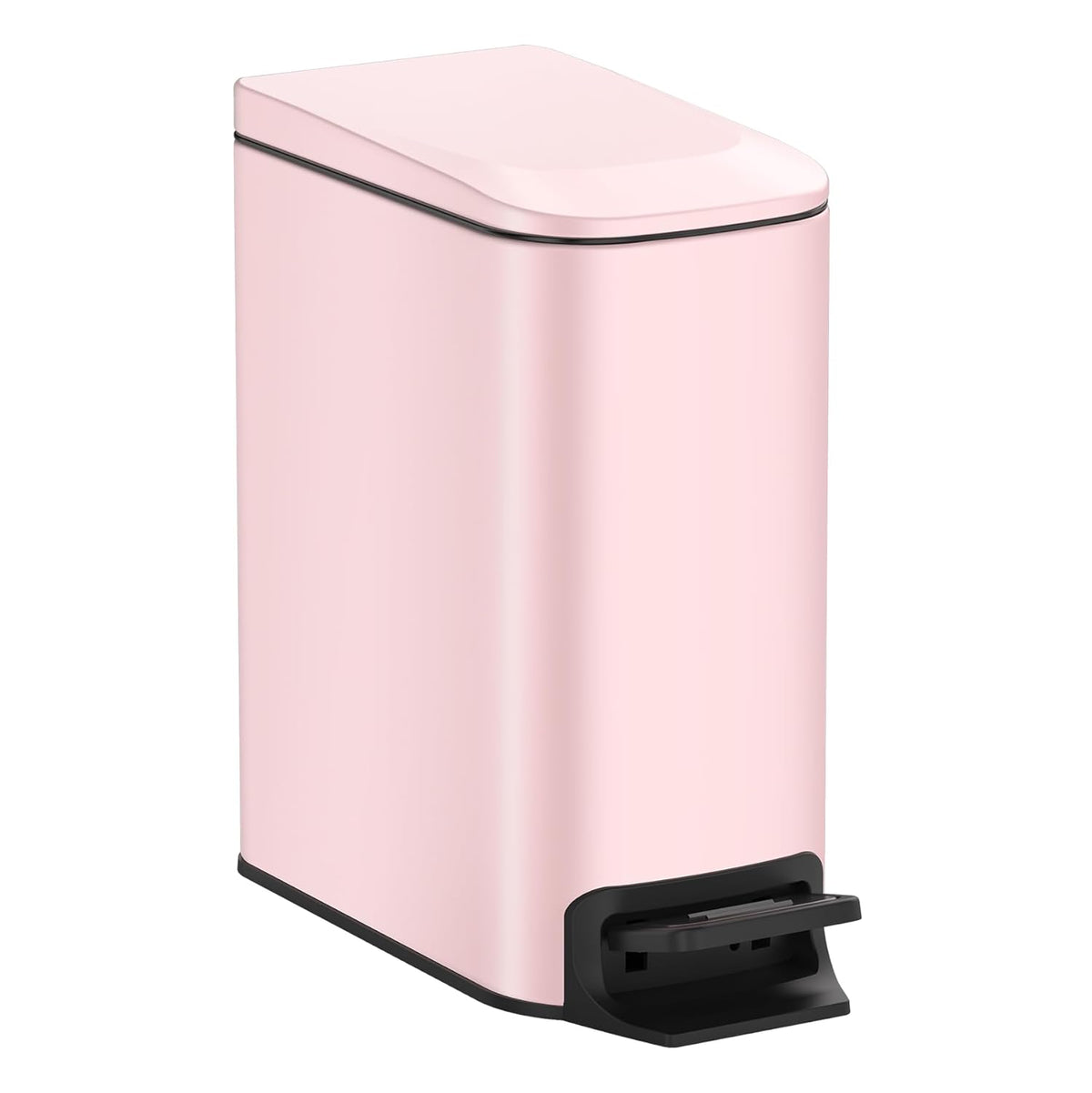 TIPGO Slim Bathroom Trash Can with Lid Soft Close, 6 Liter / 1.6 Gallon Stainless Steel Garbage