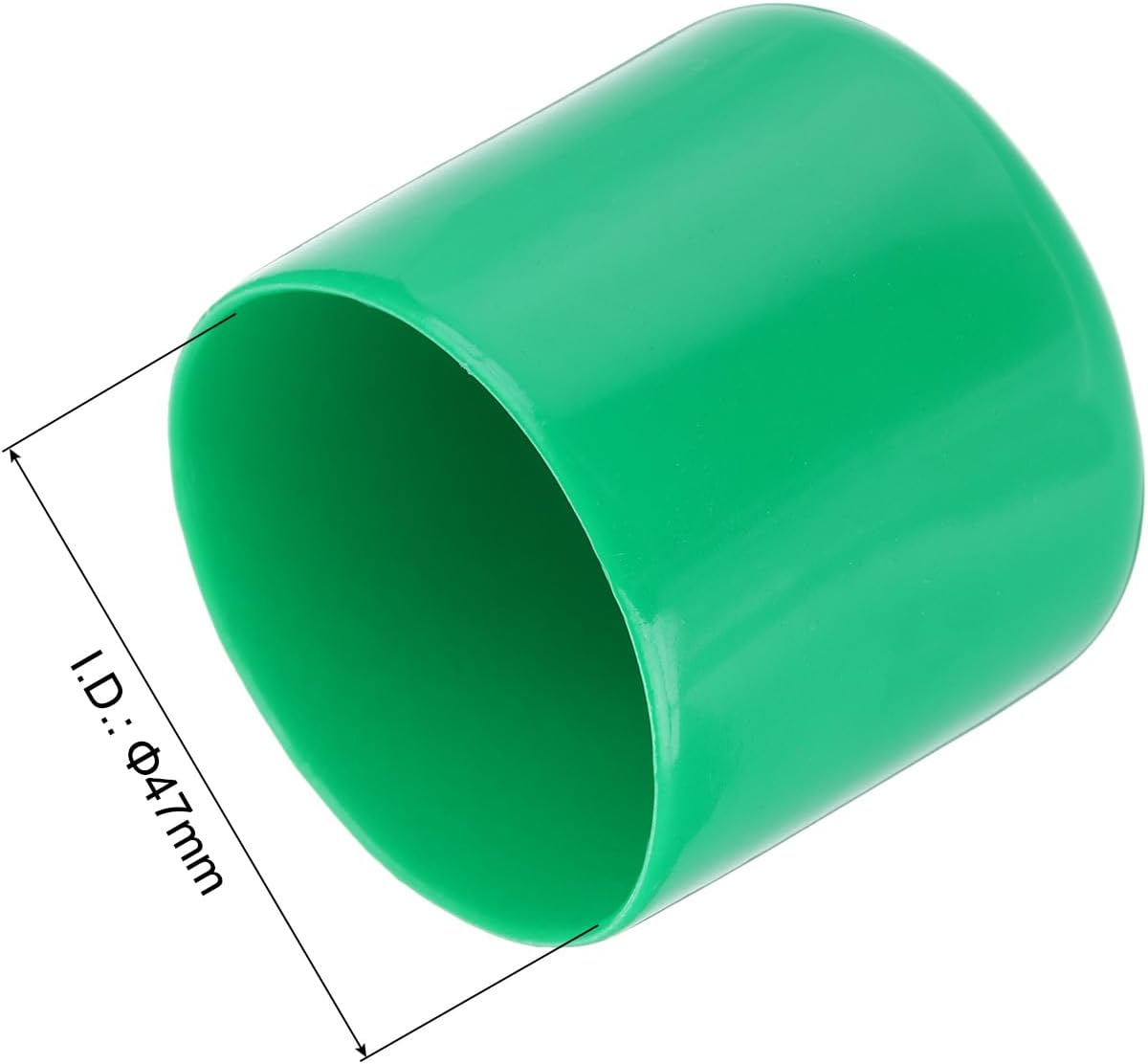 uxcell 20pcs Rubber End Caps 47mm(1 7/8") ID Vinyl PVC Round Tube Bolt Cap Cover Screw Thread