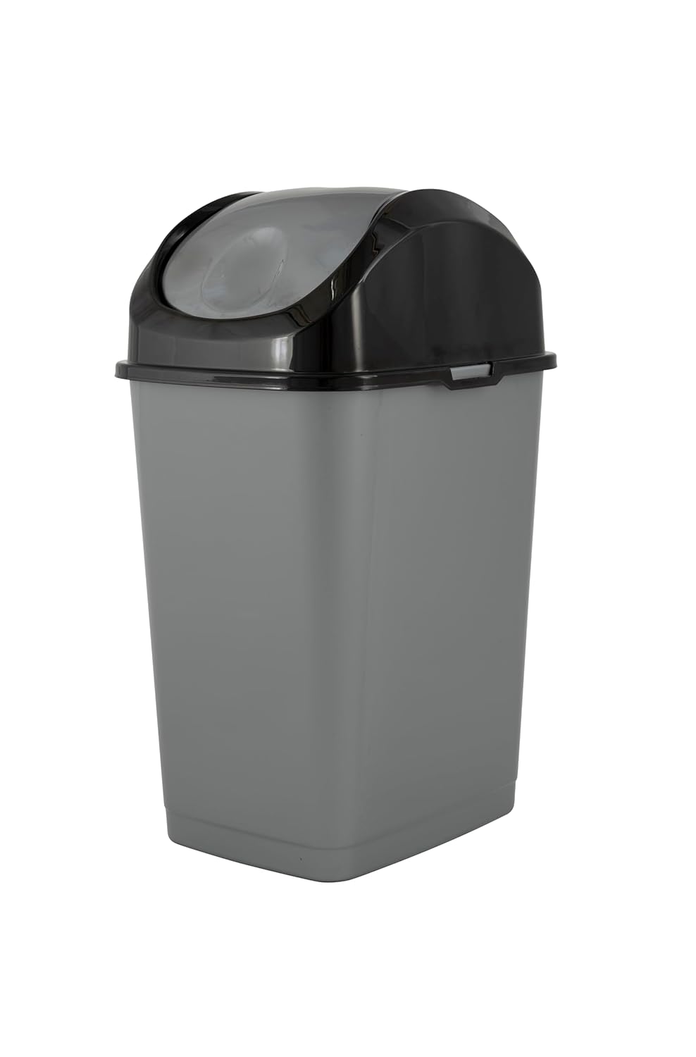 Superio Small 2.5 Gallon Plastic Trash Can with Swing Top Lid, Compact Slim Waste Bin for Under