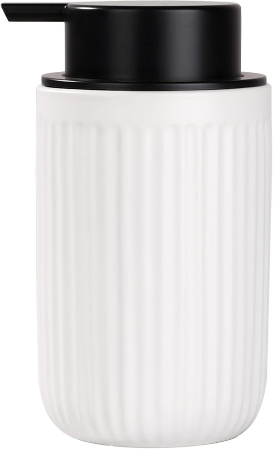BosilunLife Dish Hand Soap Dispenser - White Liquid Pump soap Dispenser for Bathroom Decro 12oz
