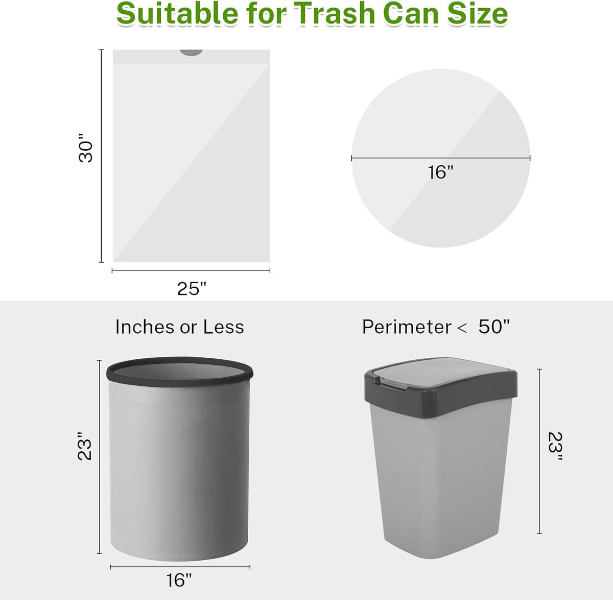 15 Gallon Tall Kitchen Trash Bags Drawstring - 1.2 Mil Thick White Garbage Bag for Office Kitchen