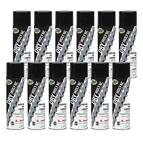 Zep Dry Moly NC Dry Film Lubricant - 14 oz (Case of 12) 10601 - Reduces Friction and Wear for