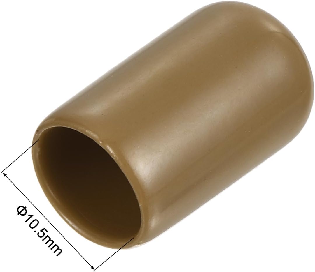 uxcell 20pcs Rubber End Caps 10.5mm ID Vinyl PVC Round Tube Bolt Cap Cover Screw Thread Protectors