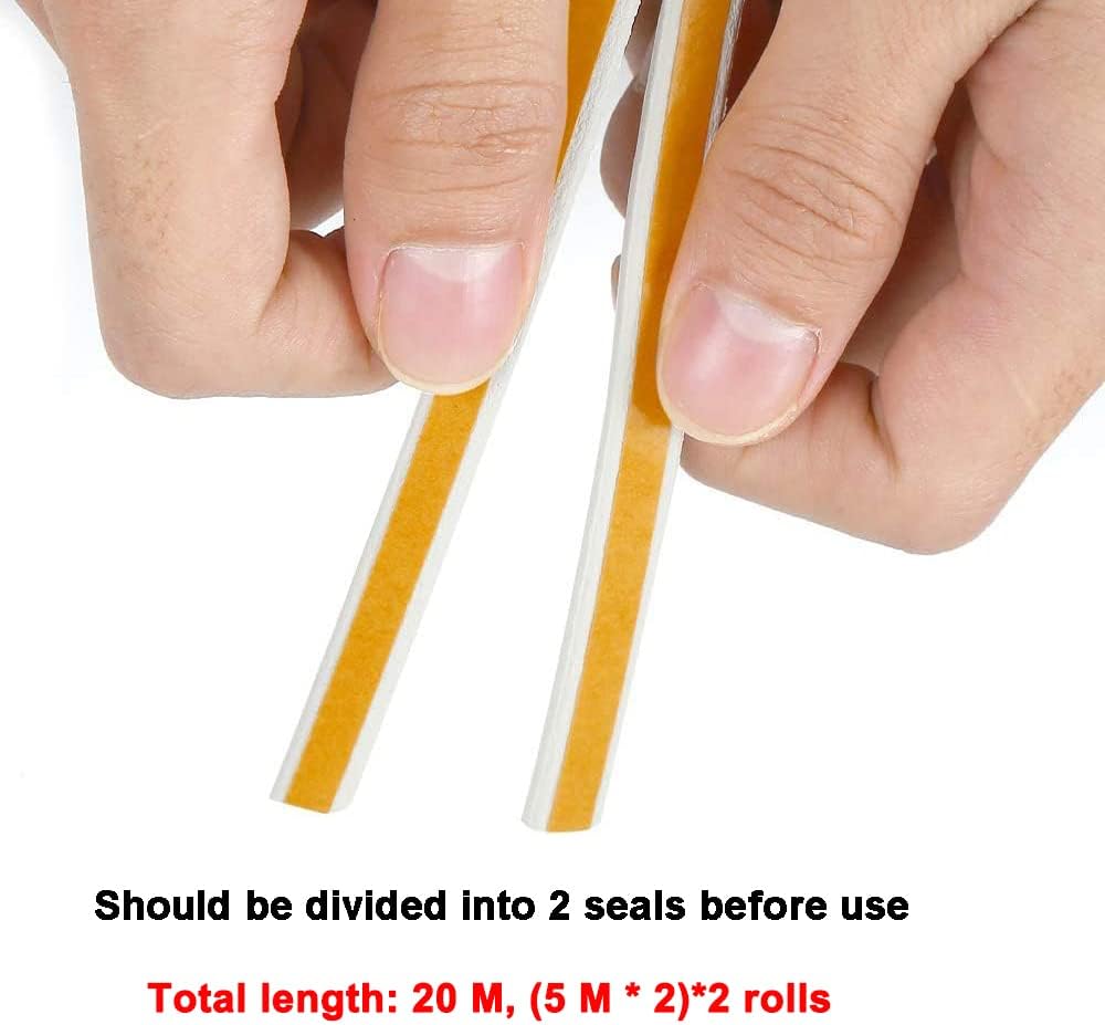 Weather Stripping Seal Strip Tape, Doors Windows Frame Self Adhesive D Type Foam Sealing Tape