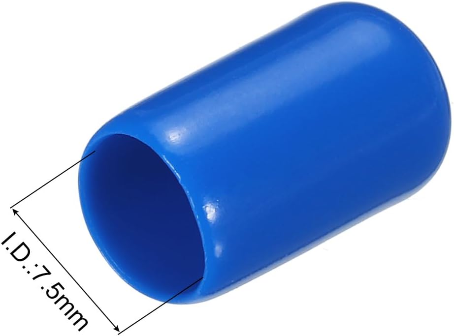 uxcell 20pcs Rubber End Caps 7.5mm ID Vinyl PVC Round Tube Bolt Cap Cover Screw Thread Protectors