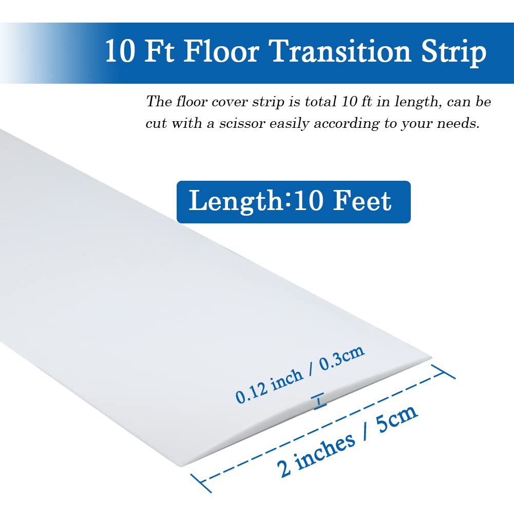 Floor Transition Strip Self Adhesive Floor Cover Strips Laminate 2" Wide Vinyl Flat Divider
