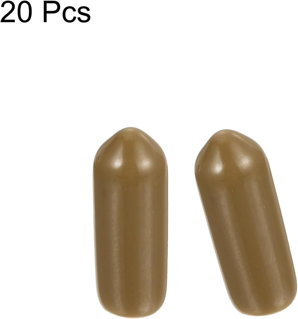 uxcell 20pcs Rubber End Caps 5mm(3/16") ID Vinyl PVC Round Tube Bolt Cap Cover Screw Thread