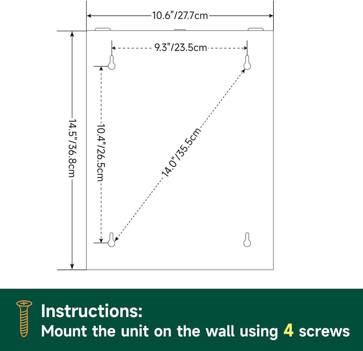 Commercial Paper Towel Dispenser Wall Mount 400-Sheet Capacity Brushed Stainless Steel Lockable