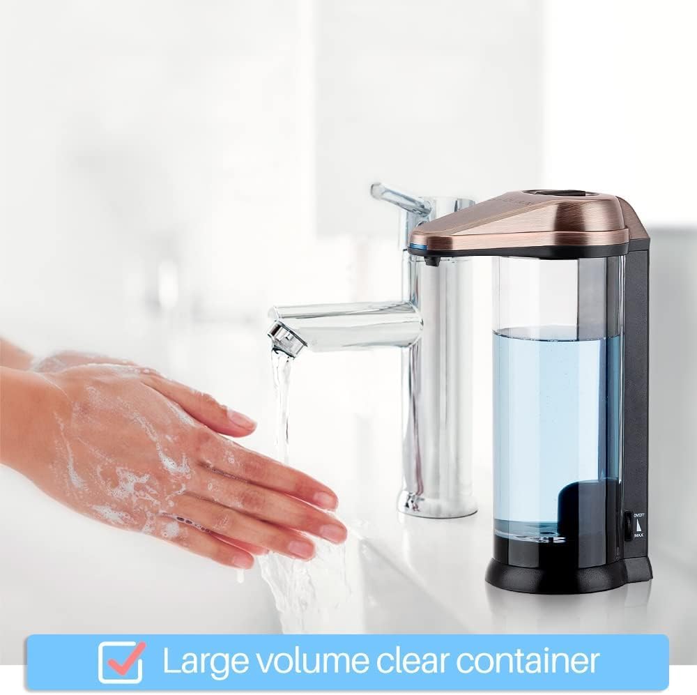 Secura 17oz Automatic Liquid Soap Dispenser, Touchless Battery Operated Hand Soap Dispenser with