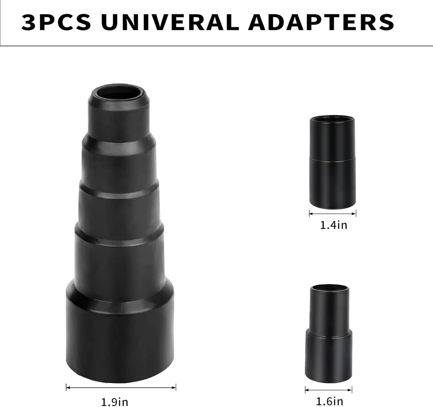 Shop Vac Extractor Attachments with 2-1/2" & 1-7/8" & 1-1/4" Three Adapters Auto Detailing Vacuum