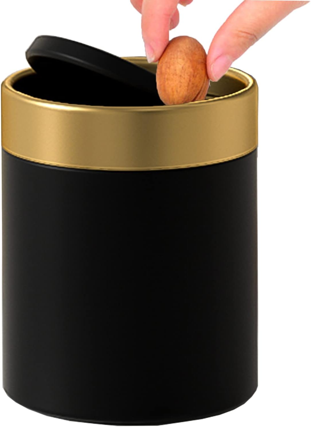 Mini Trash Can with Lid, Metal Small Tiny Mini Trash Bin Can, Mini Countertop Trash Cans for Desk