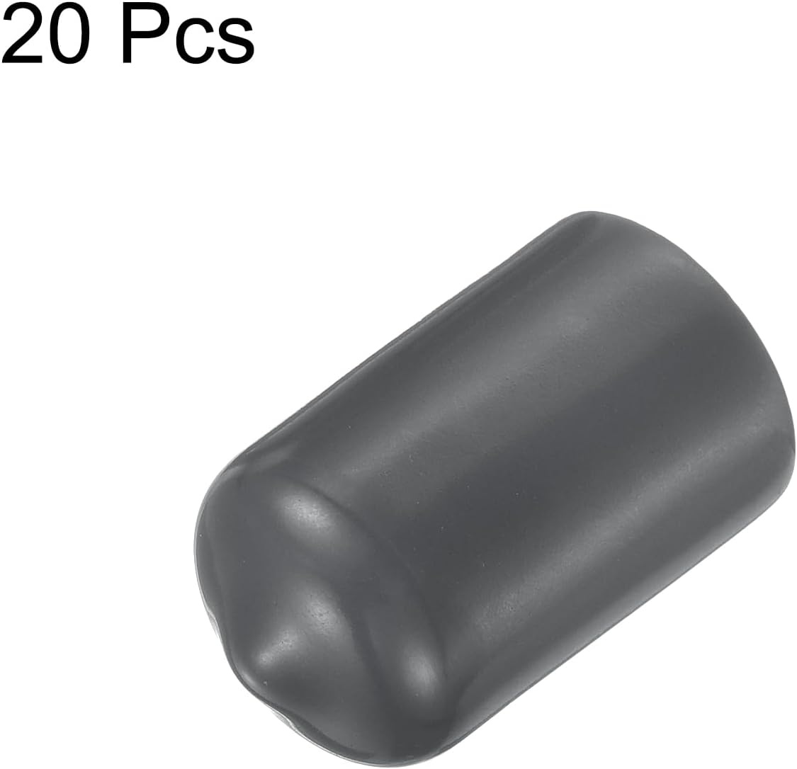 uxcell 20pcs Rubber End Caps 12.5mm(1/2 inch) ID Vinyl Round Tube Bolt Cap Cover Thread Protectors