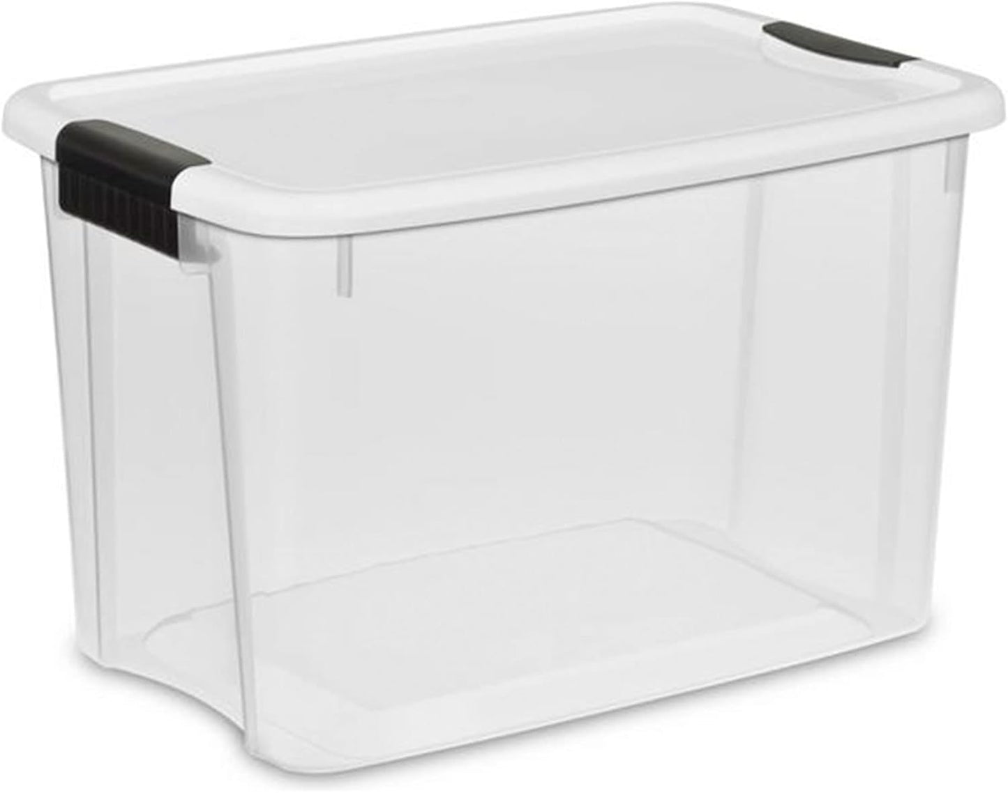 Sterilite 24-Pack Ultra Latching Box, Storage Bins with Lids, Clear Plastic, 30 Quart - Heavy-Duty