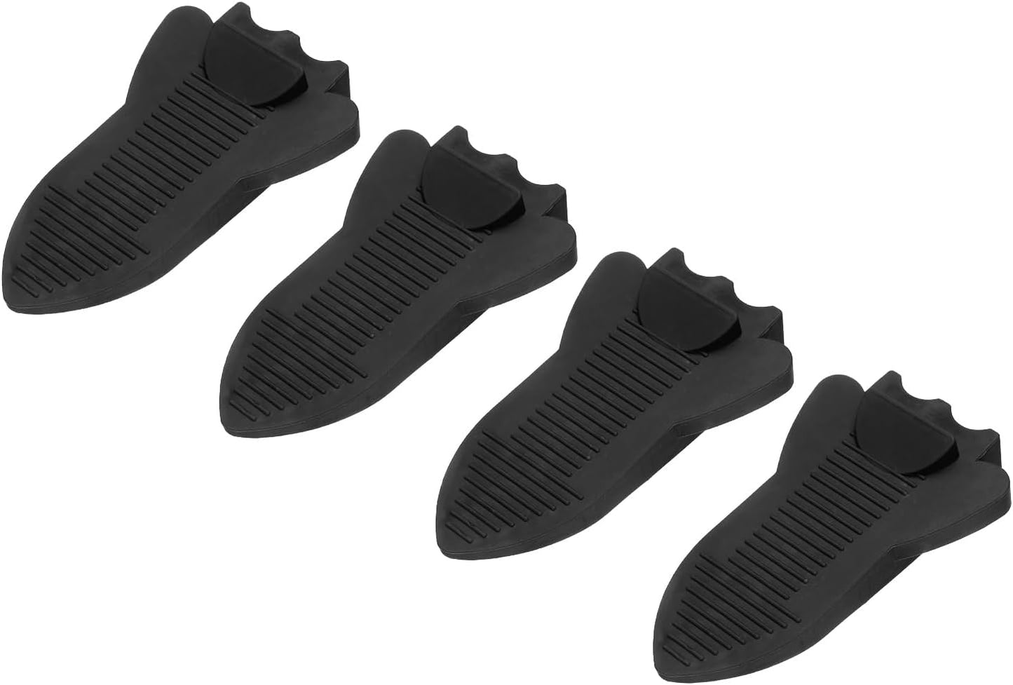 uxcell 4 Pcs Door Stoppers for Bottom of Door, Rubber Stackable Door Stopper Wedge Anti-Slip, 2.13