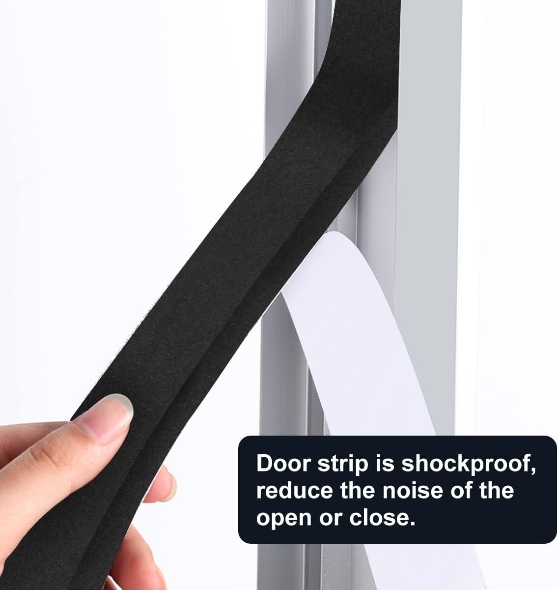 2 Rolls Weather Stripping Door Seal, 1''W x 3/8'' T Foam Tape Single Sided, Adhesive Closed Cell