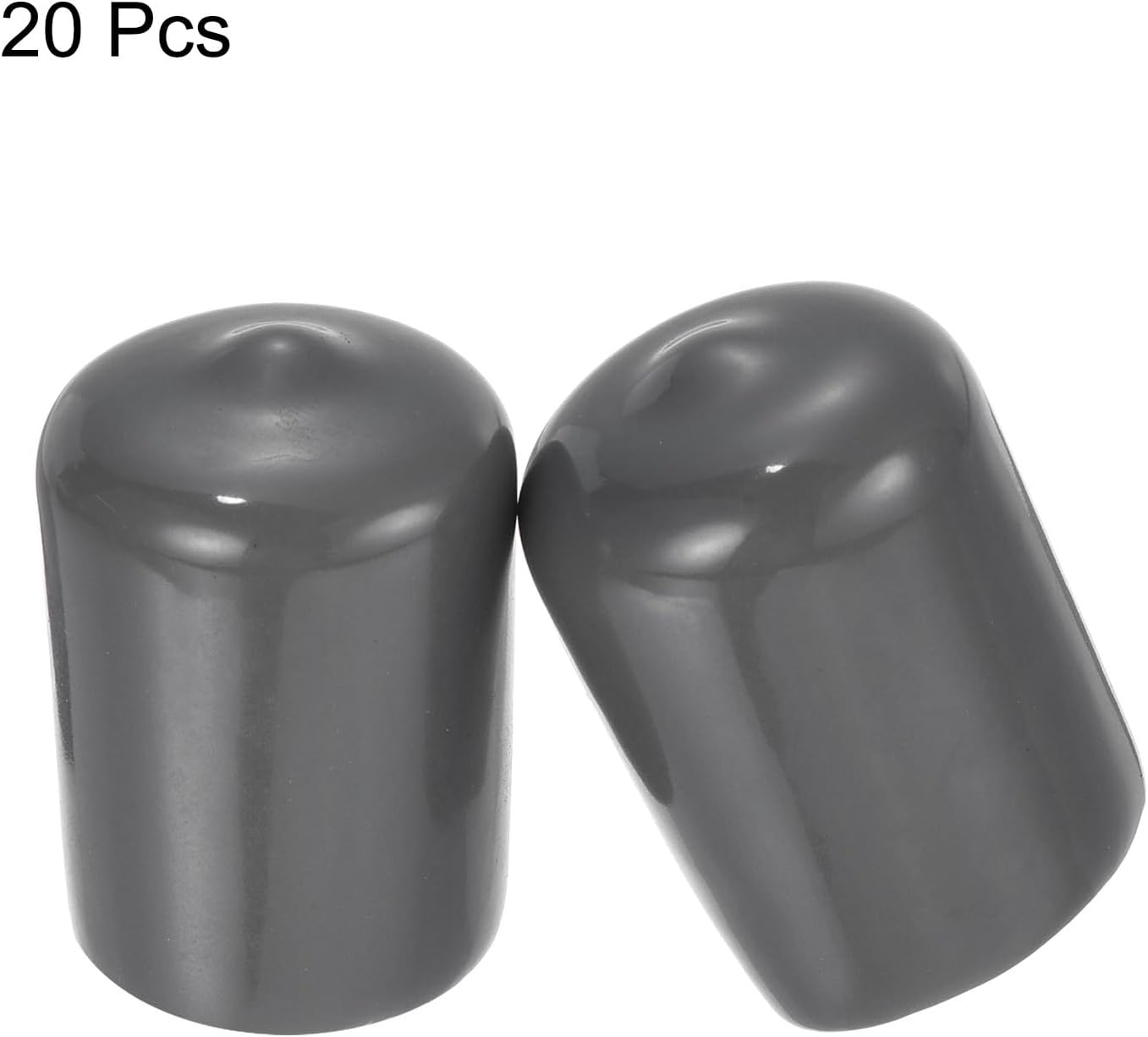 uxcell 20pcs Rubber End Caps 19mm(3/4") ID Vinyl PVC Round Tube Bolt Cap Cover Screw Thread