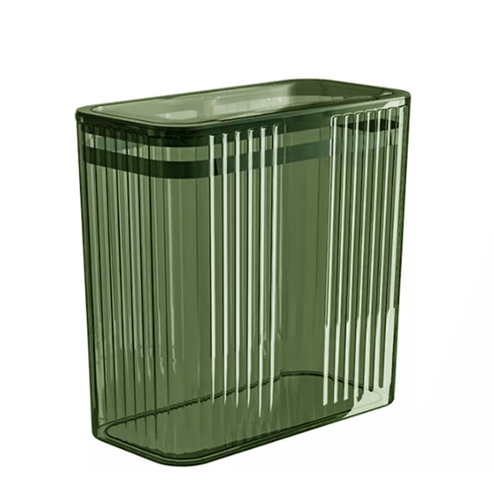 Transparent Trash Can, Bathroom Trash Cans with Lids, 3.5 Gallon Garbage Can for Bedroom, Office