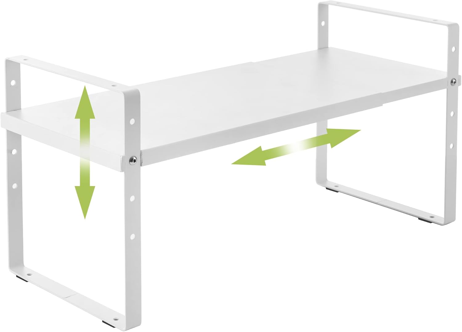 Expandable Cabinet Shelf Organizer Rack, Stackable Kitchen Counter Storage Shelves Stand