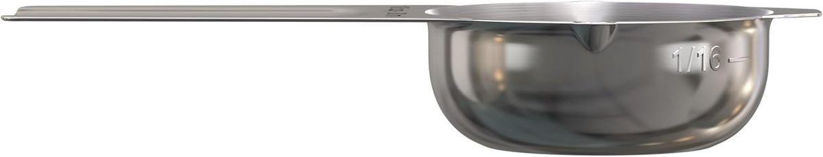 Color Up ⅛ Cup Measuring Cup (30 ml) – Premium Chrome Stainless Steel, Accurate for Wet & Dry