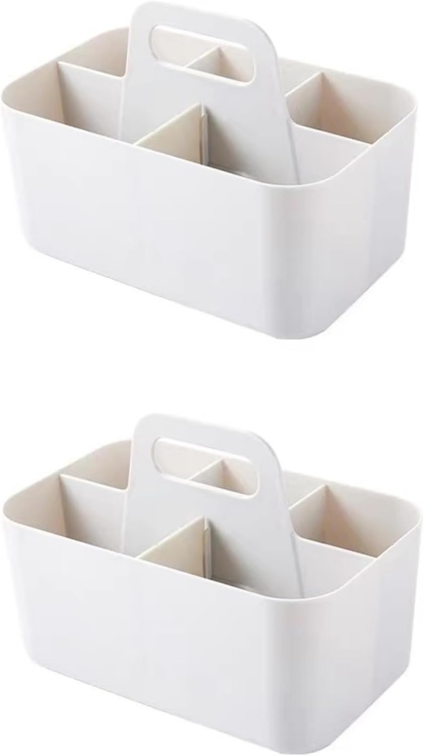 Feadily (2 Pack Plastic Shower Caddy Portable, Portable Basket with Handle Storage Organizer