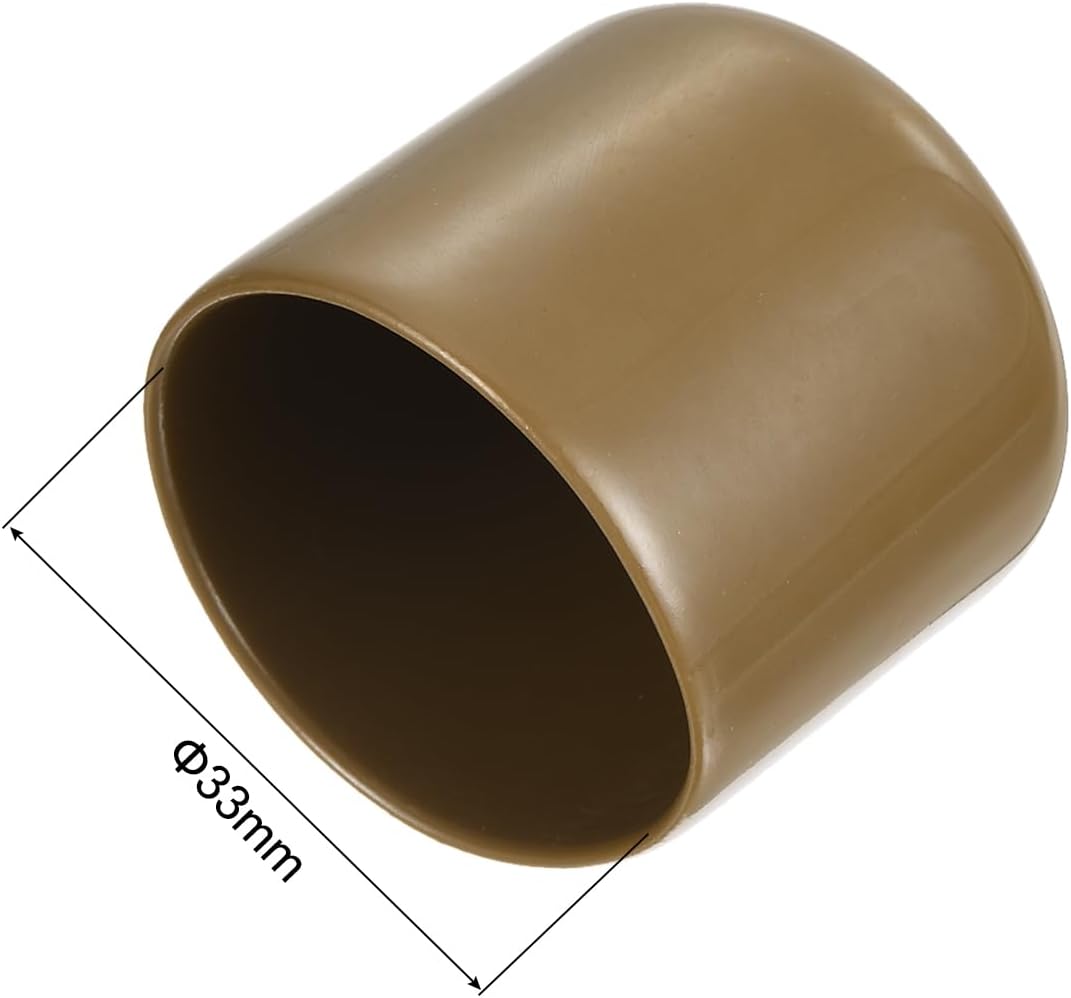 uxcell 20pcs Rubber End Caps 33mm(1 5/16") ID Vinyl PVC Round Tube Bolt Cap Cover Screw Thread