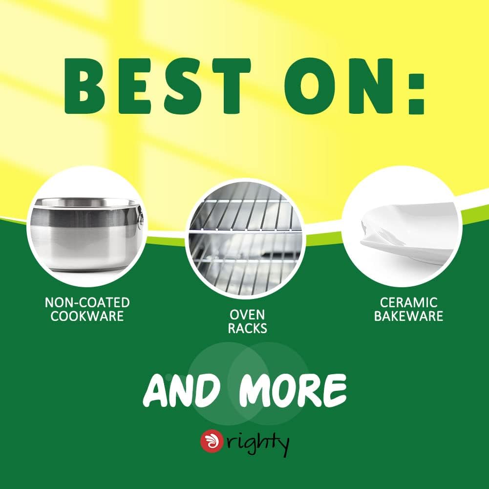 ORIGHTY Heavy Duty Cellulose Scrub Sponges Kitchen, Powerful Scrubbing & Cleaning, Suitable for