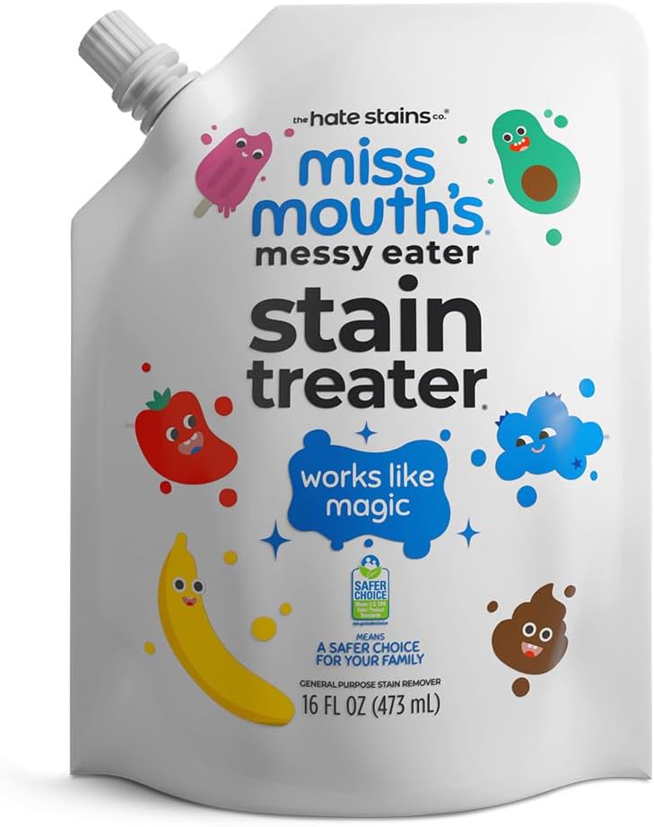 Miss Mouth's Messy Eater Stain Treater - 16oz Refill - Newborn & Baby Essentials - No Dry Cleaning
