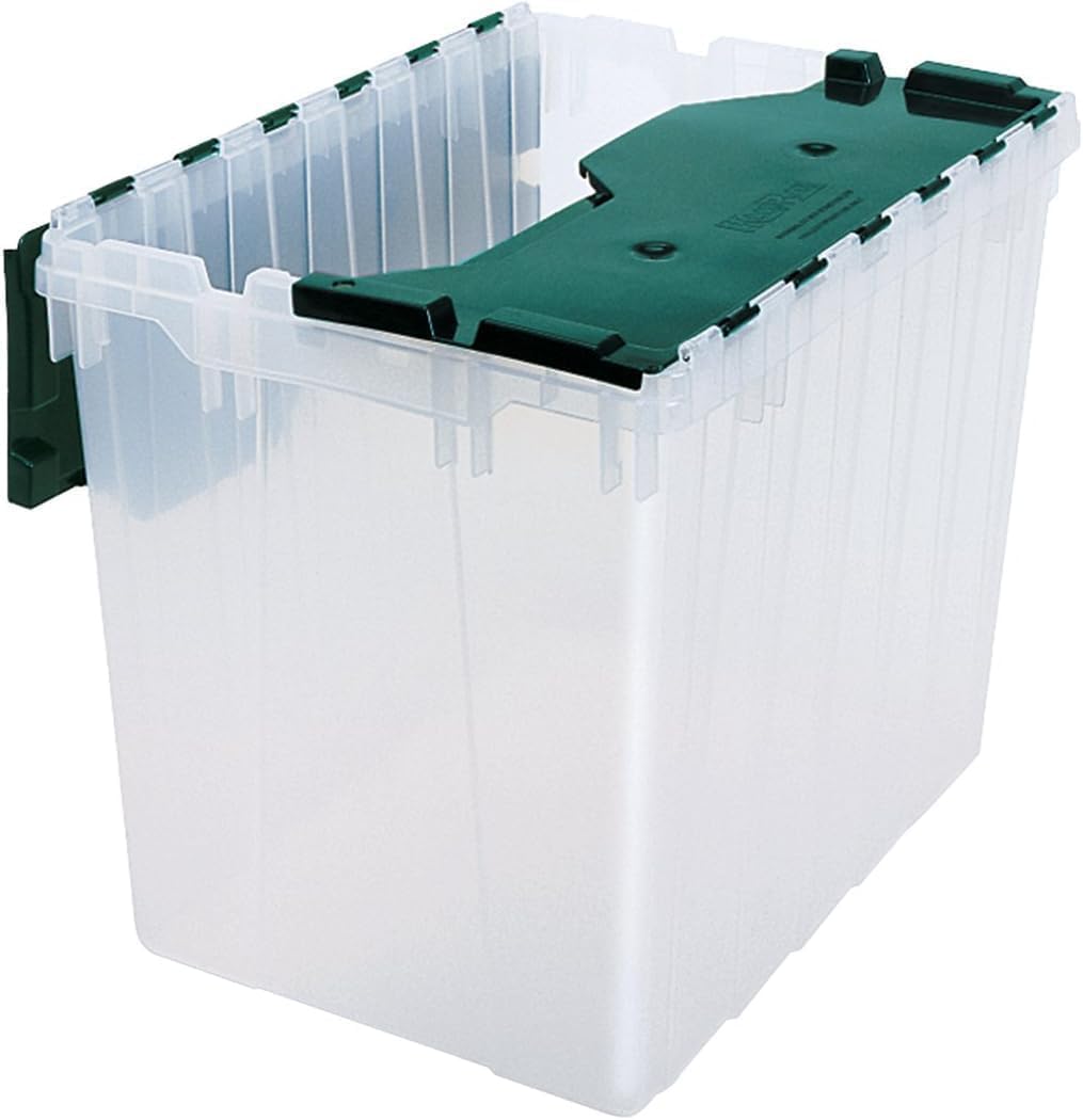 Akro-Mils KeepBox 18 Gallon Storage Container, Nesting and Stackable Plastic Storage Box with Lid