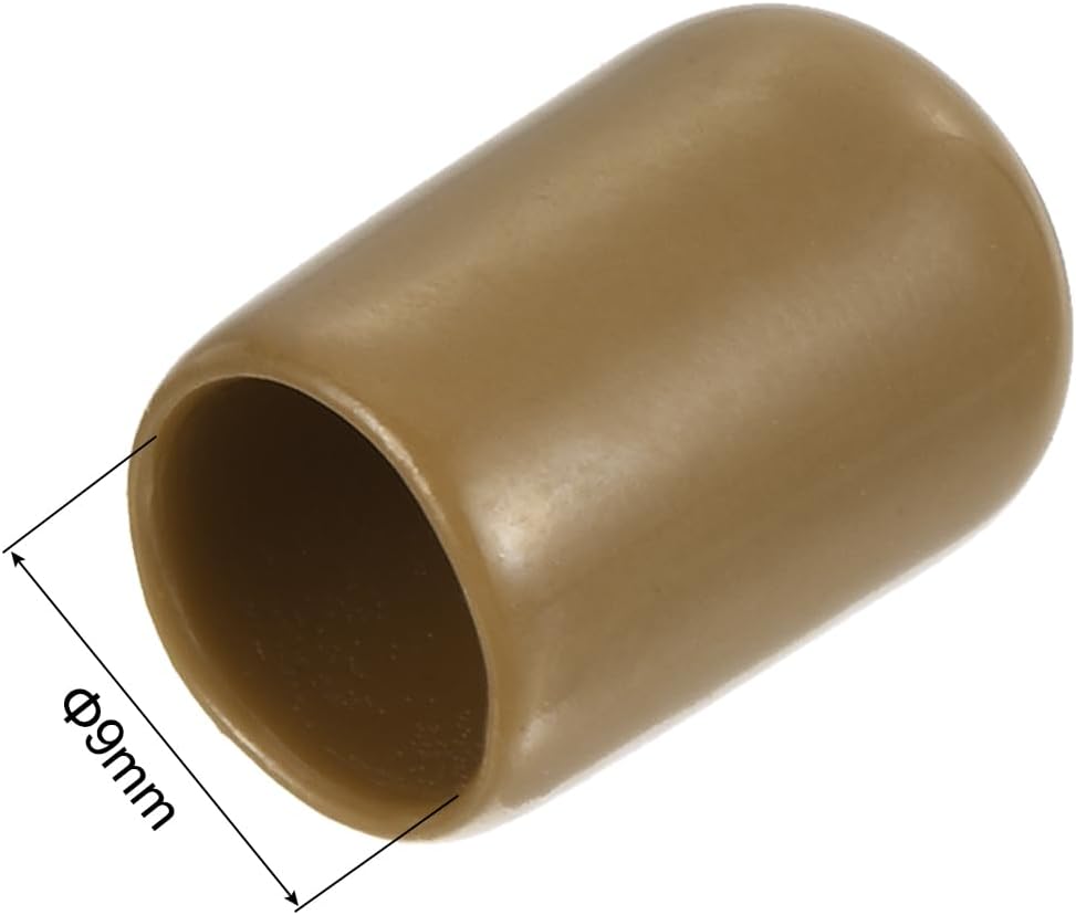 uxcell 20pcs Rubber End Caps 9mm(3/8") ID Vinyl PVC Round Tube Bolt Cap Cover Screw Thread