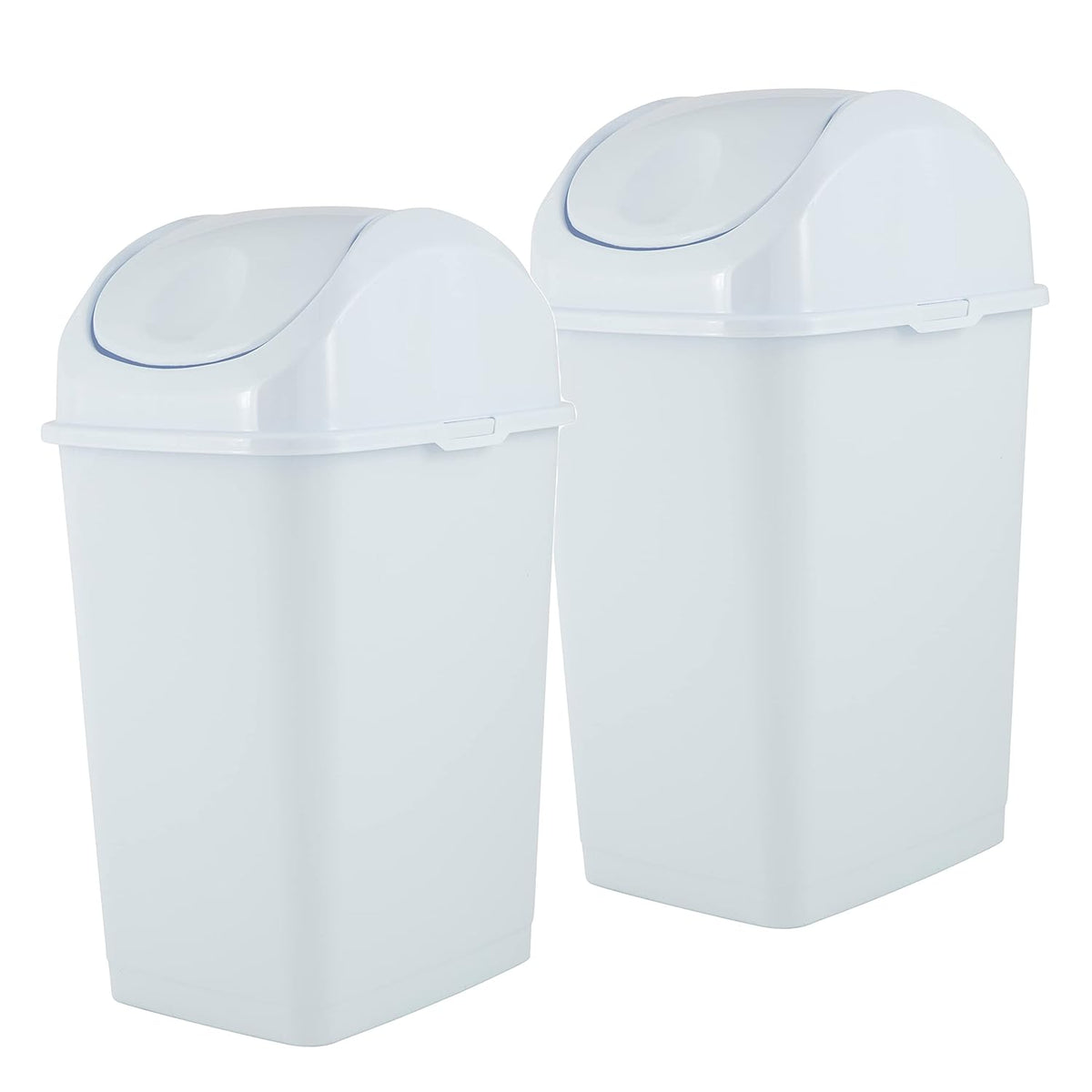 Superio Kitchen Trash Can with Swing Top Lid 9 Gallon Slim Waste Bin 37 Qt Sturdy Plastic Garbage