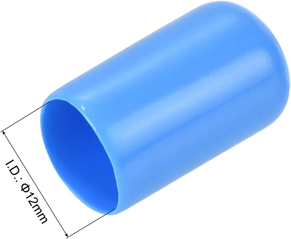 uxcell 20pcs Rubber End Caps 12mm(1/2 inch) ID Vinyl Round Tube Bolt Cap Cover Screw Thread