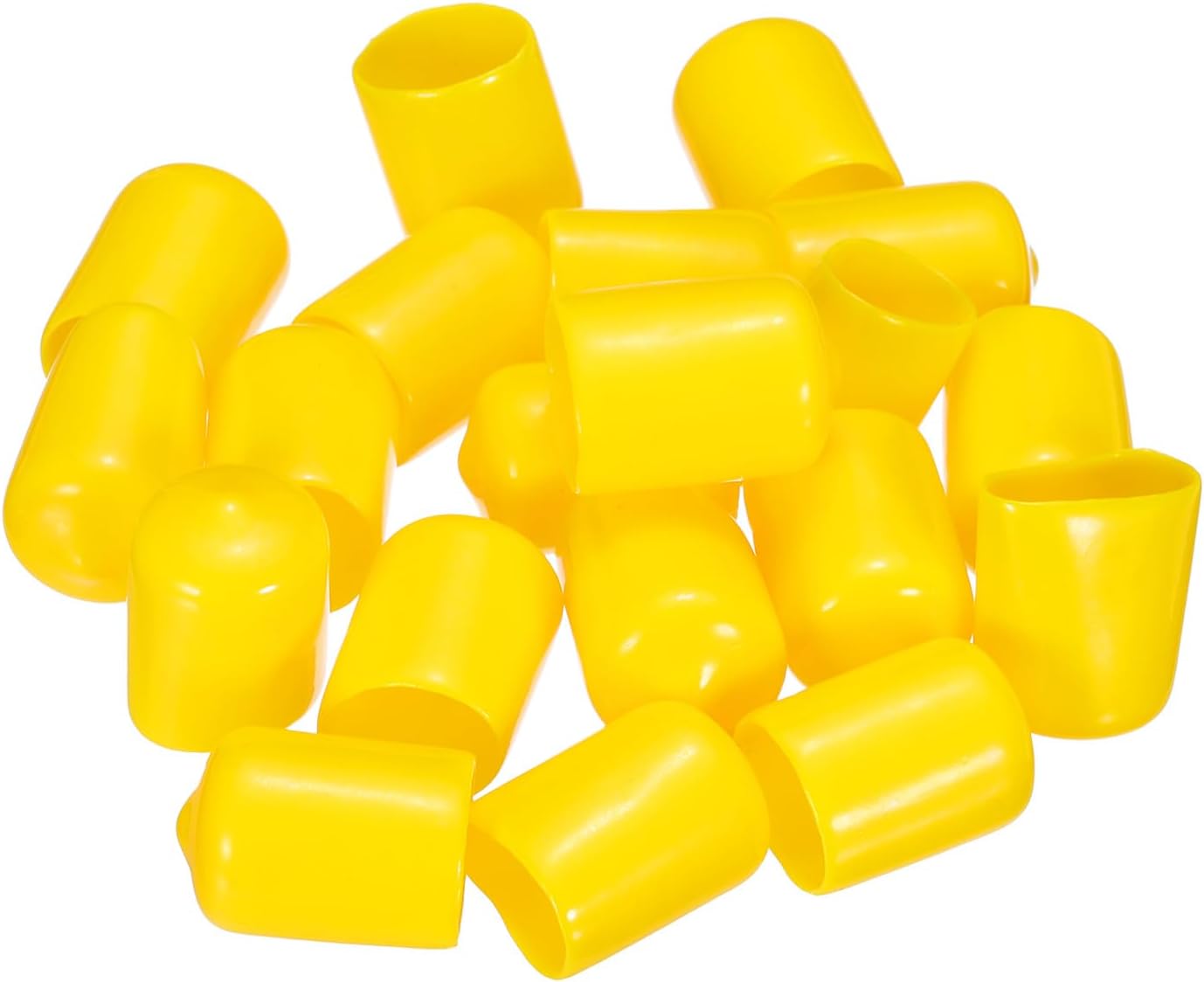 uxcell 20pcs Rubber End Caps 15mm ID Vinyl PVC Round Tube Bolt Cap Cover Screw Thread Protectors