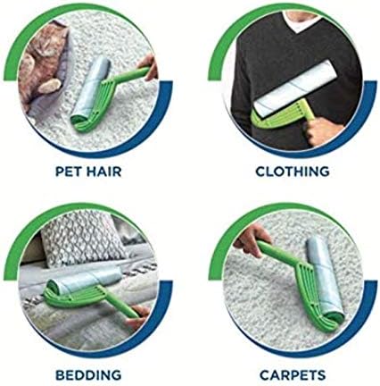 Leo 10-Inch Wide Lint Roller Refills, 6 Rolls with 50 Sheets Each (300 Sheets Total), Extra Sticky