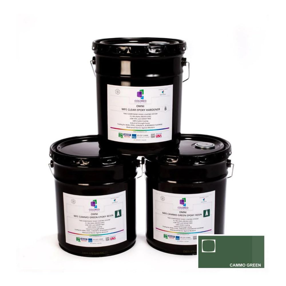 colored epoxies Cammo Green Epoxy Resin Coating Made with Beautiful and Vibrant Pigments, 100%