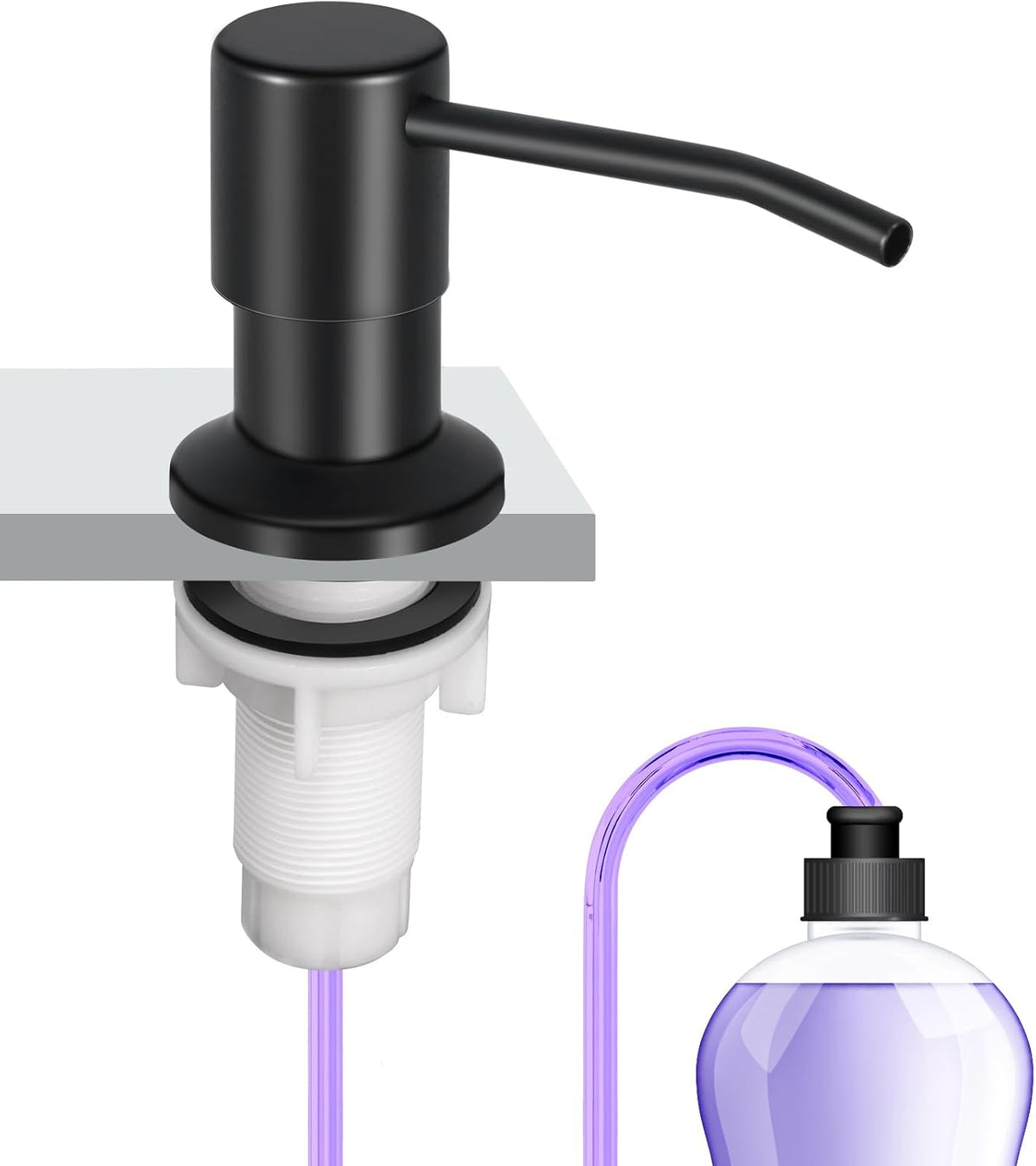 Soap Dispenser Kitchen Sink, Sink Soap Dispenser, 47" Extension Tube kit, Dish Soap Dispenser Pump