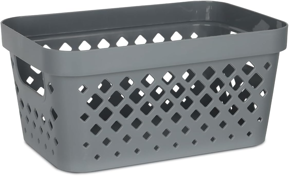 Glad Plastic Baskets for Organizing, Set of 6 | Pantry Storage for Under Counter, Linen Closet, and