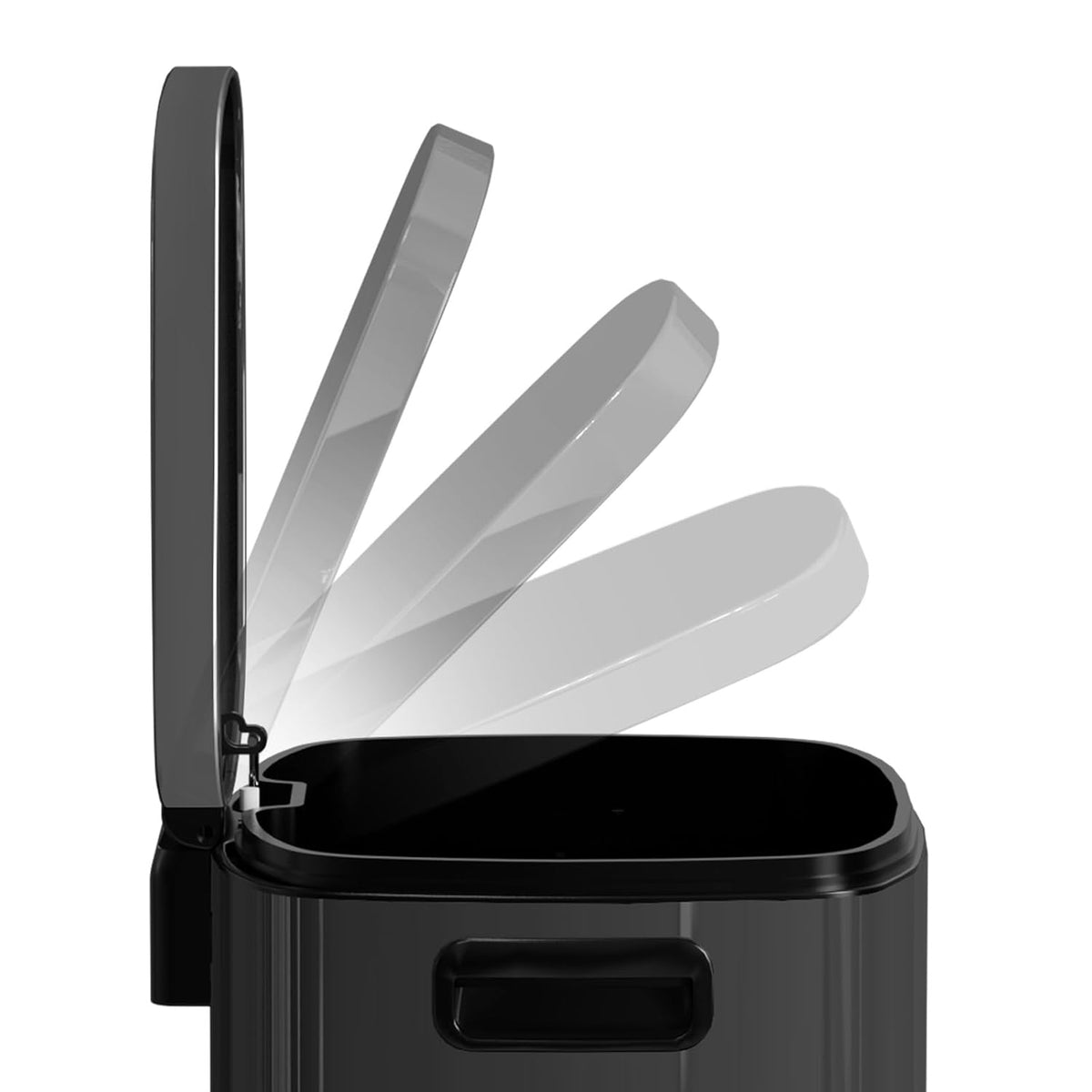 13 Gallon Trash Can with Lid, 50L Fingerprint Proof Stainless Steel Kitchen Trash Can with