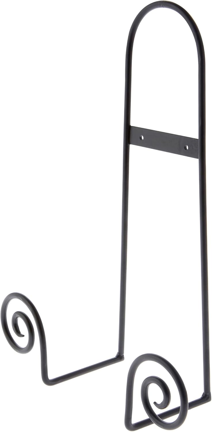 Bard's Black Wrought Iron Wall Mountable Tray or Platter Hanger, 16.25" H x 11.75" W x 4.5" D (For