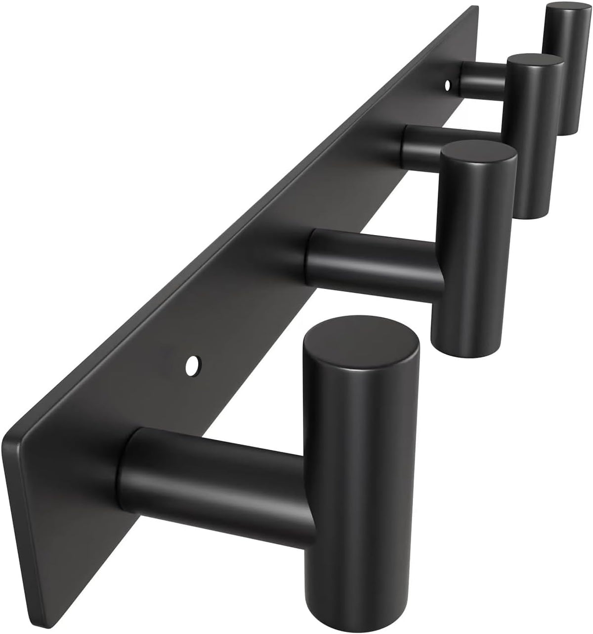 VAEHOLD Hat and Coat Wall Mount Rack - 4 Hooks for Robes, Bags, Keys, and Towels - Bathroom Towel