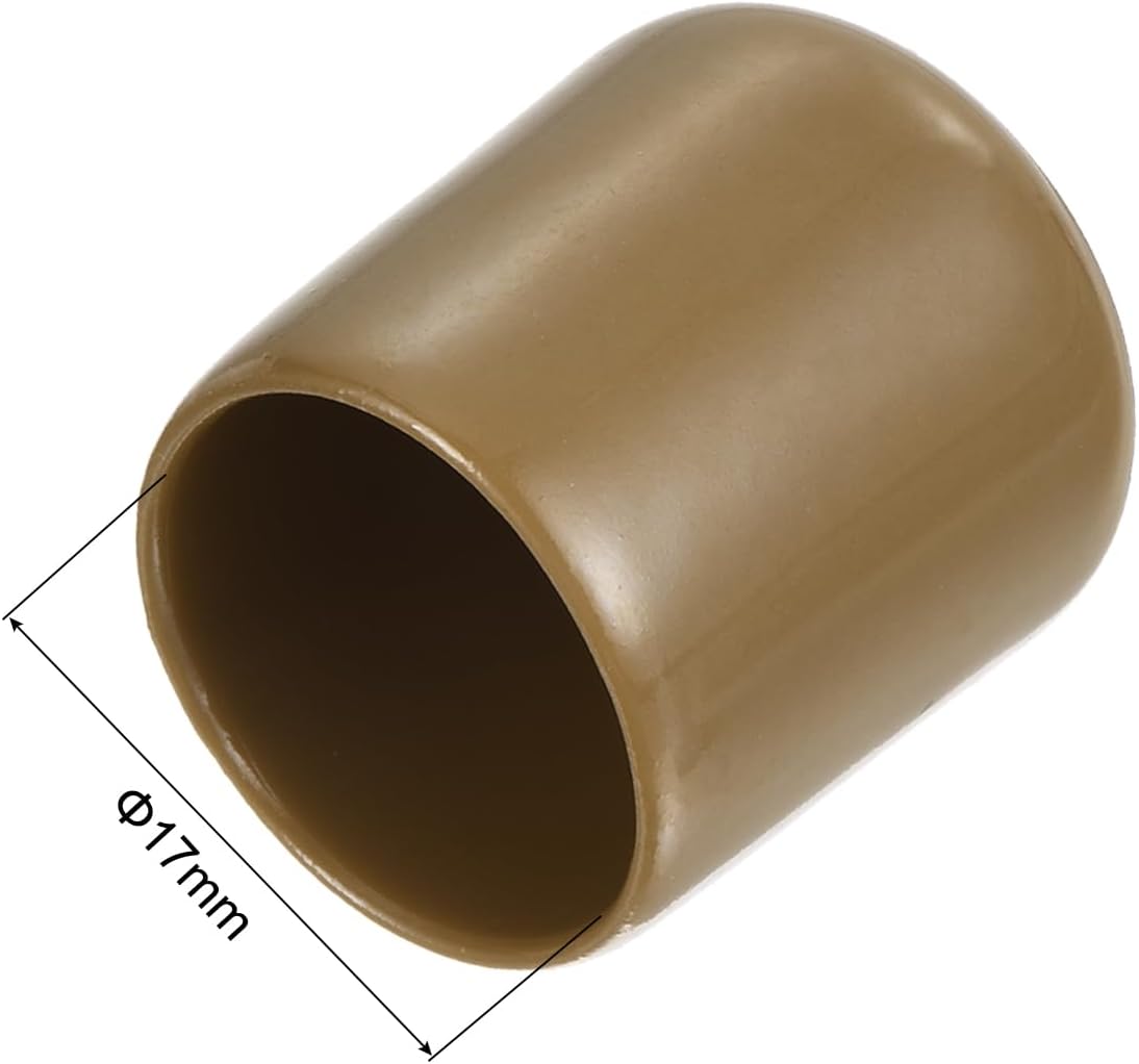 uxcell 20pcs Rubber End Caps 17mm ID Vinyl PVC Round Tube Bolt Cap Cover Screw Thread Protectors