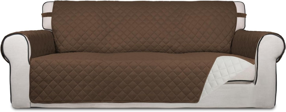 PureFit Reversible Quilted Sofa Cover, Water Resistant Slipcover Furniture Protector, Washable