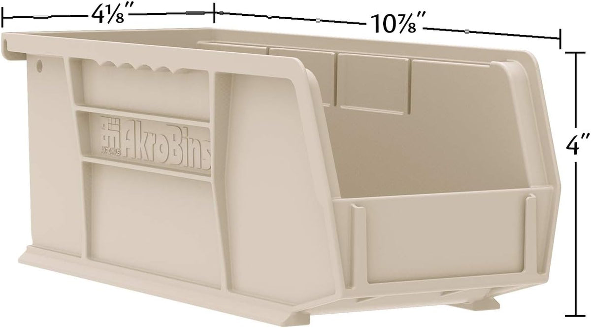 Akro-Mils 30224 AkroBins Plastic Storage Bins, Space-Saving Stackable Bins for Garage, Pantry