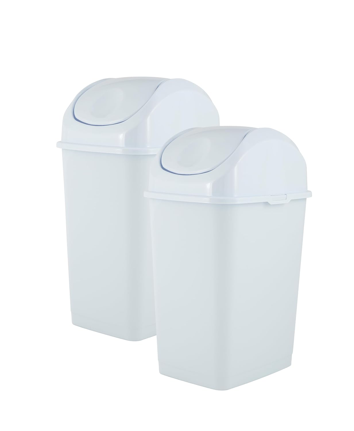 Superio Medium Trash Can with Lid 4.5 Gallon Plastic Swing Top Garbage Can Slim Waste Bin for Under