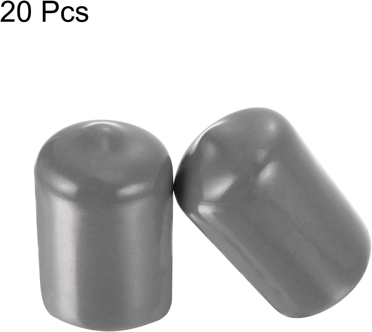uxcell 20pcs Rubber End Caps 14mm ID Vinyl PVC Round Tube Bolt Cap Cover Screw Thread Protectors