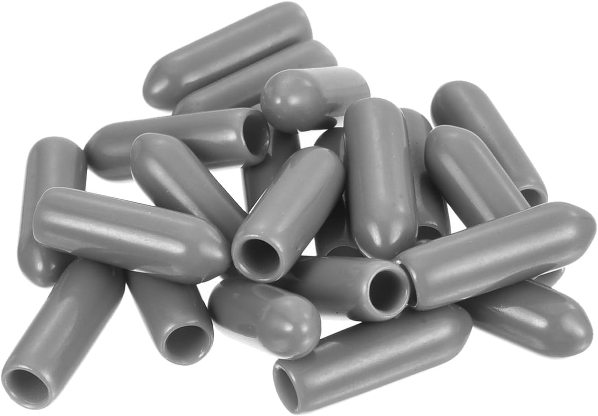 uxcell 20pcs Rubber End Caps Protective Caps 3.5mm ID Vinyl PVC Round Tube Bolt Cap Cover Screw