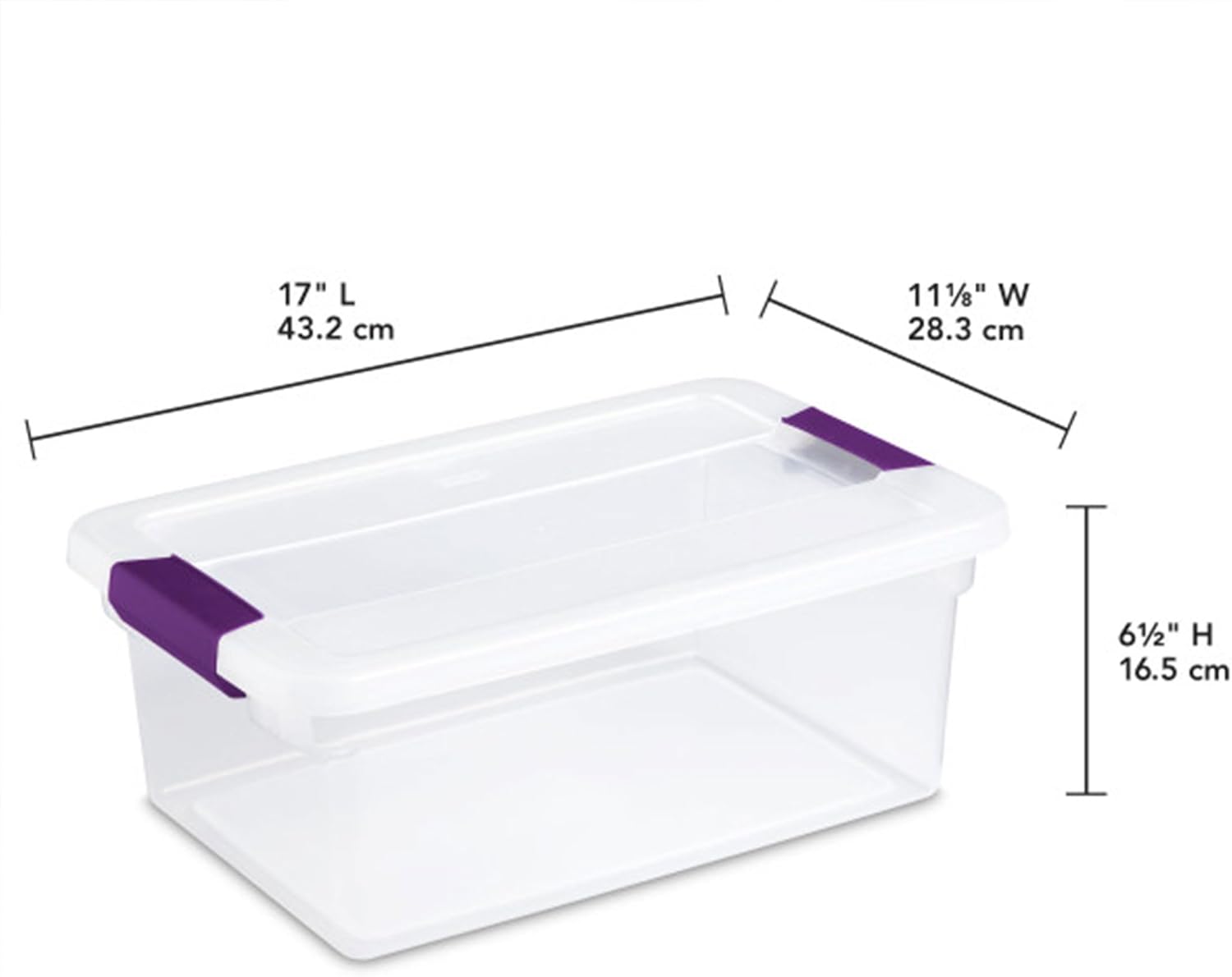 Sterilite 36-Pack 15 Quart Clearview Latch Box, Stackable Organizer Bins with Latching Lids - Clear