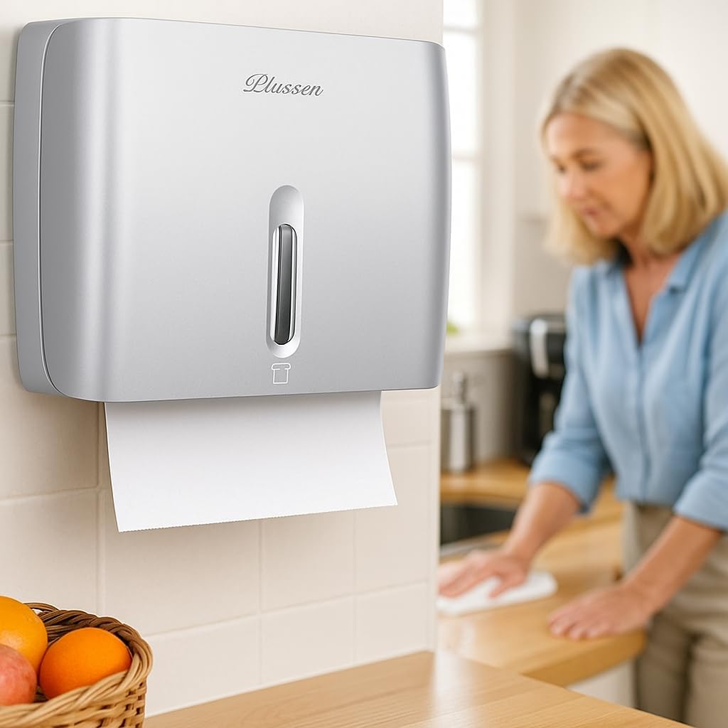 Commercial Paper Towel Dispenser Wall Mount with Key Pack of 2 Plastic 10⅞” Length X 8¼” Height X