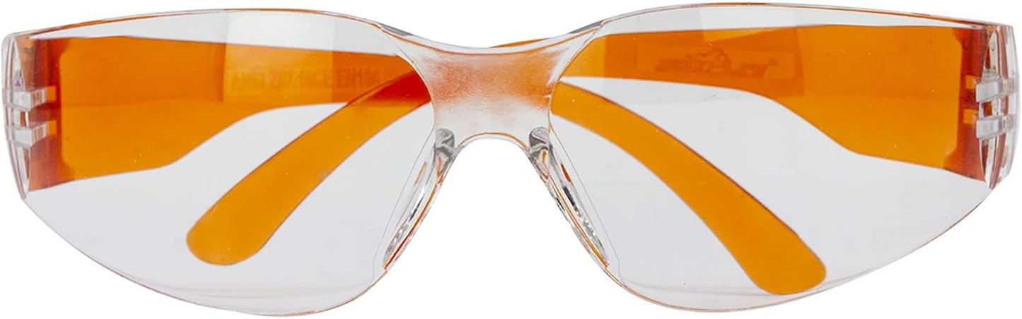 BISON LIFE Safety Glasses - Scratch Resistant Wrap Around Eyewear, Polycarbonate ANSI Z87.1 Impact